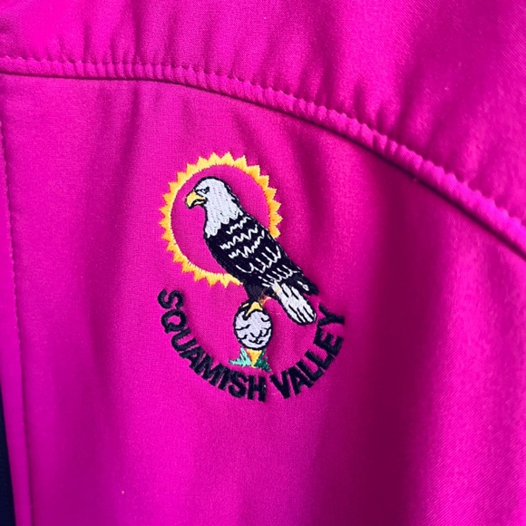 North End Three-Layer Fleece Jacket Soft Fuchsia Embroidered Squamish Valley L - Picture 4 of 16